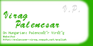 virag palencsar business card